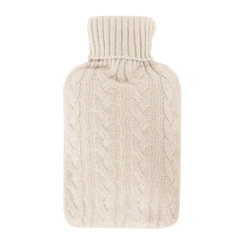 Cable Knit Hot Water Bottle - Cream