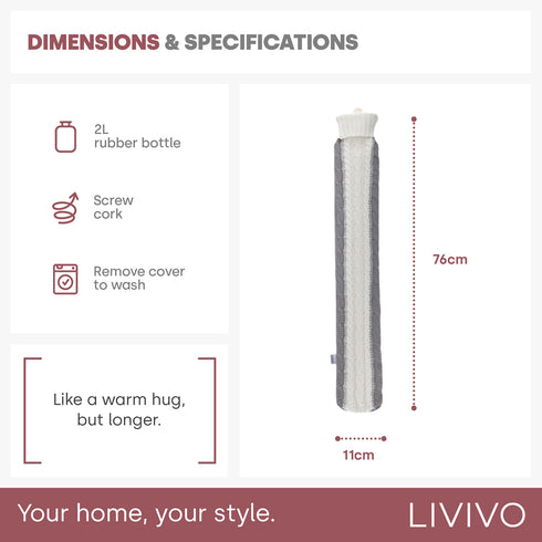 Ski Knit Long Hot Water Bottle