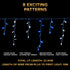 960 LED Icicle Lights - Blue and White