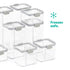 Food Storage Containers Set of 8 - Grey