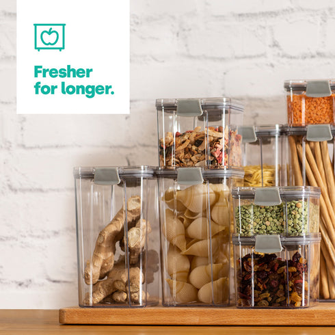 Food Storage Containers Set of 8 - Grey