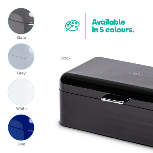 Taurus Bread Bin & Canister Set - Black