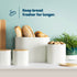Elmas Bread Bin & Canister - White