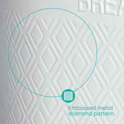 Elmas Bread Bin & Canister - White