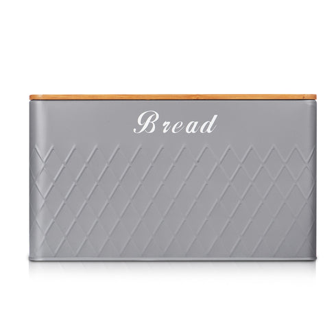 5pc Bread Bin & Canister Set - Grey