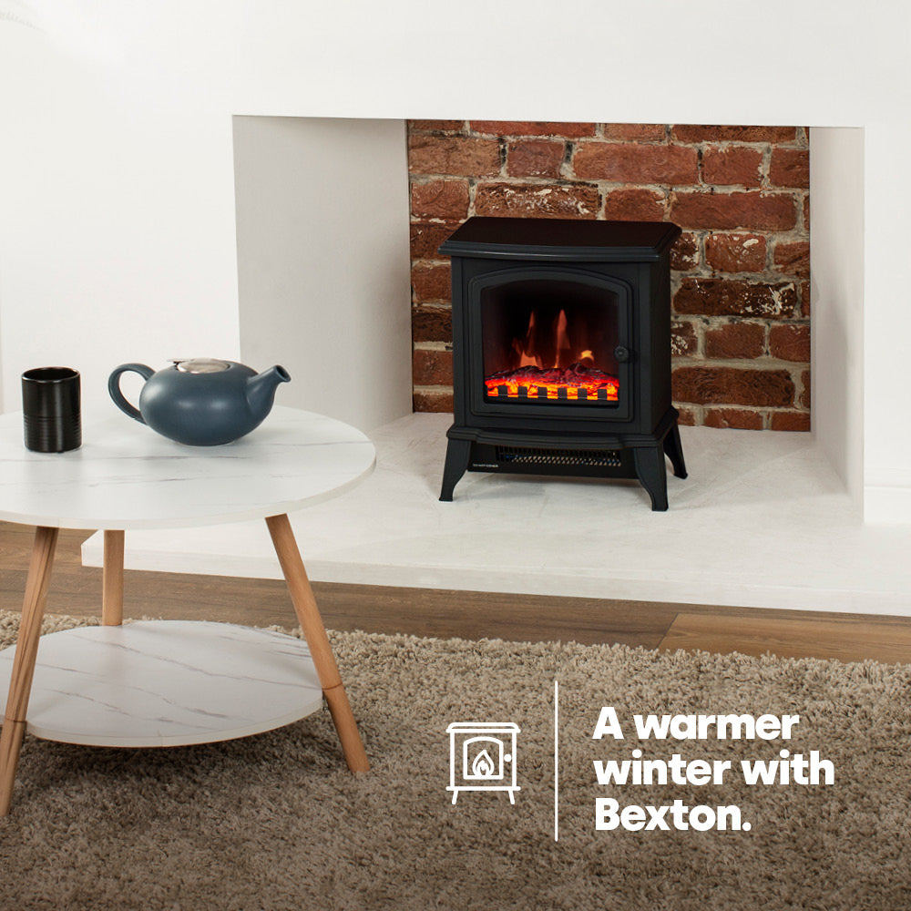 Livivo Bexton Electric Fireplace Black Free Delivery