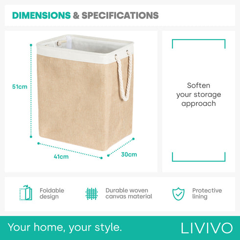 Mara Laundry Hamper - Beige