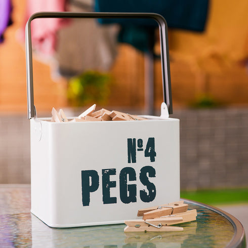 Laundry Peg Metal Caddy