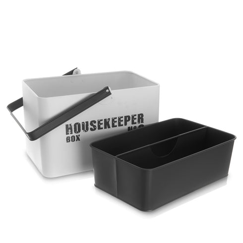 Metal Housekeeping Caddy with Tray
