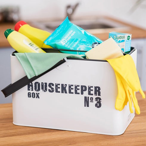 Metal Housekeeping Caddy with Tray