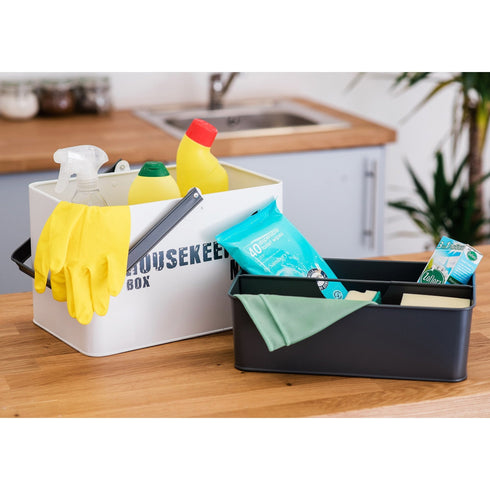 Metal Housekeeping Caddy with Tray