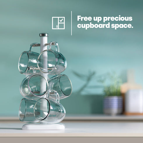 Taurus Mug Tree Stand - White