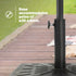 19kg Square Resin Parasol Base - Black