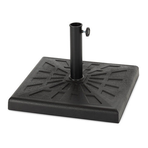 19kg Square Resin Parasol Base - Black