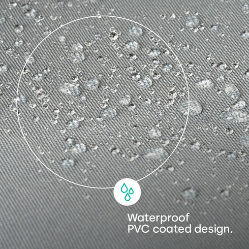 Heavy Duty Round Garden Table Cover - Grey