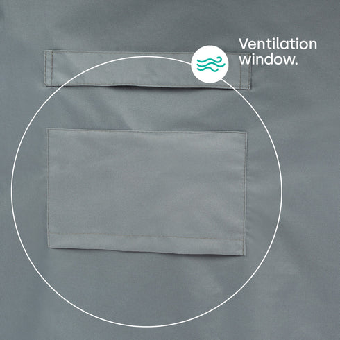 Heavy Duty Round Garden Table Cover - Grey