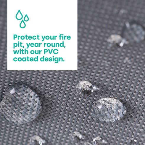 Round Fire Pit Cover - Grey