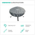 Round Fire Pit Cover - Grey
