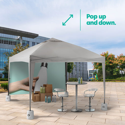 3x3m Garden Gazebo - Grey