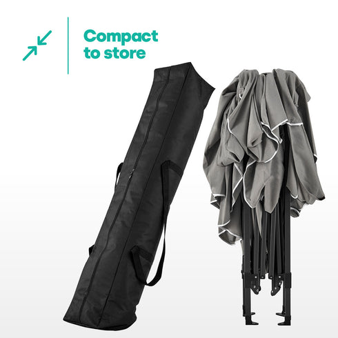 3x3m Garden Gazebo - Grey