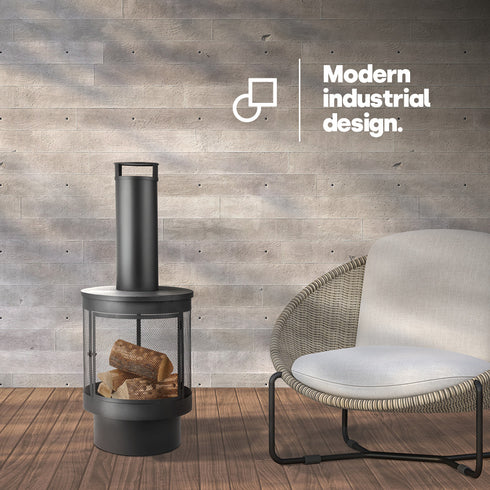 Valcavo Iron Chiminea - Black
