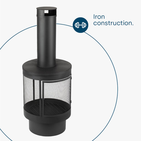 Valcavo Iron Chiminea - Black