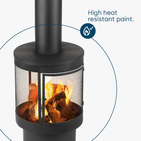 Valcavo Iron Chiminea - Black