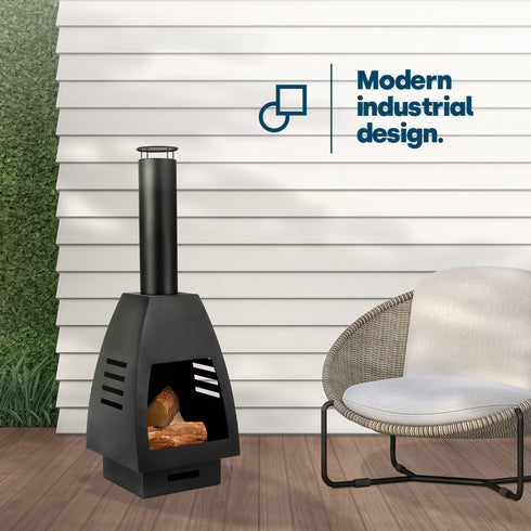 Seville Iron Chiminea - Black