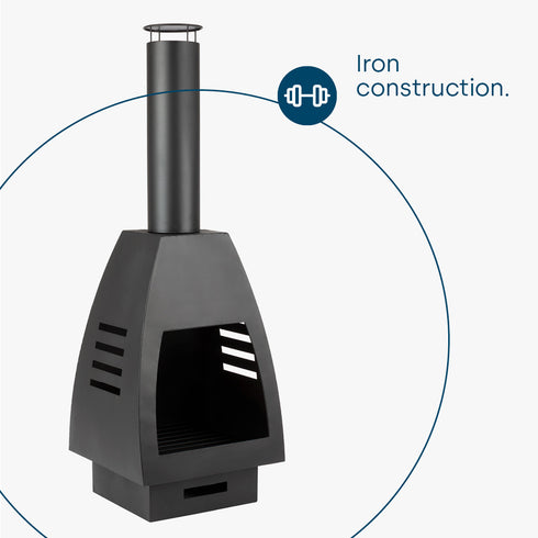 Seville Iron Chiminea - Black