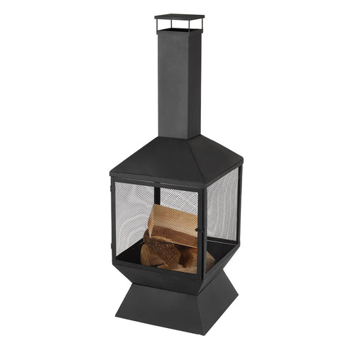 Palma Iron Chiminea - Black