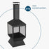 Palma Iron Chiminea - Black