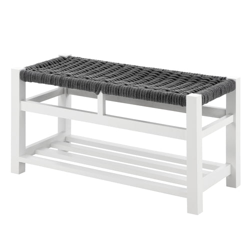 Habi Hallway Shoe Bench - Grey/White
