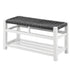 Habi Hallway Shoe Bench - Grey/White