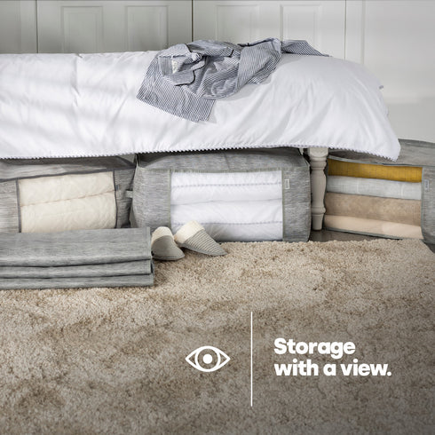 Storage Bag Set of 3 - Marl Grey