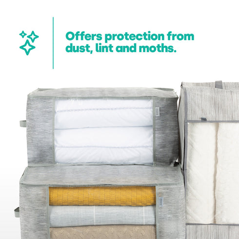 Storage Bag Set of 3 - Marl Grey