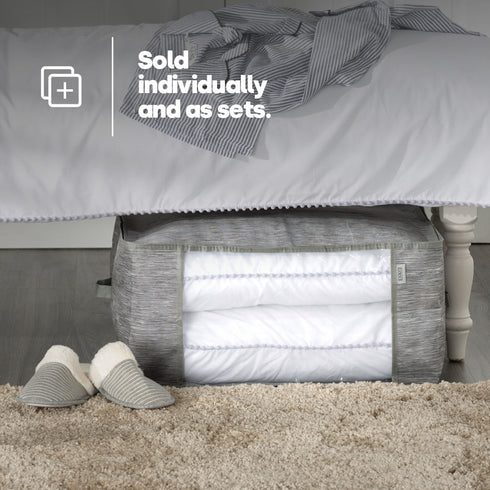 Storage Bag Set of 3 - Marl Grey