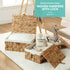 Seagrass Woven Hampers, Set of 3 - Natural