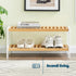Bamboo 2-Tier Shoe Rack - White/Natural