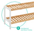 Bamboo 2-Tier Shoe Rack - White/Natural