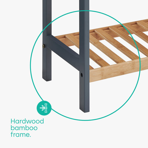 Bamboo 2-Tier Shoe Rack - Natural