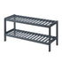 Bamboo 2-Tier Shoe Rack - Grey
