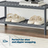 Bamboo 2-Tier Shoe Rack - Grey