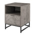 Herringbone Side Table - Grey