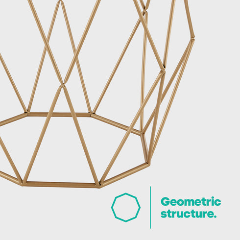 Nayi Geometric Gold Side Table