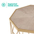Nayi Geometric Gold Side Table