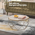 Nayi Geometric Gold Side Table