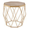 Nayi Geometric Gold Side Table