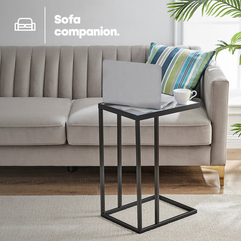 Kavic Glass Sofa Side Table
