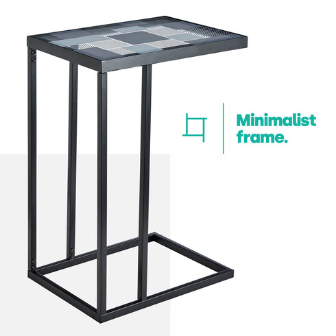 Kavic Glass Sofa Side Table