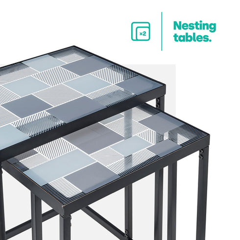 Kavic Glass Nested Tables